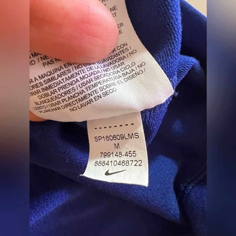 Nike Jacket Unisex Medium Blue Therma Flex Dri Fit Tracksuit Track Top Running